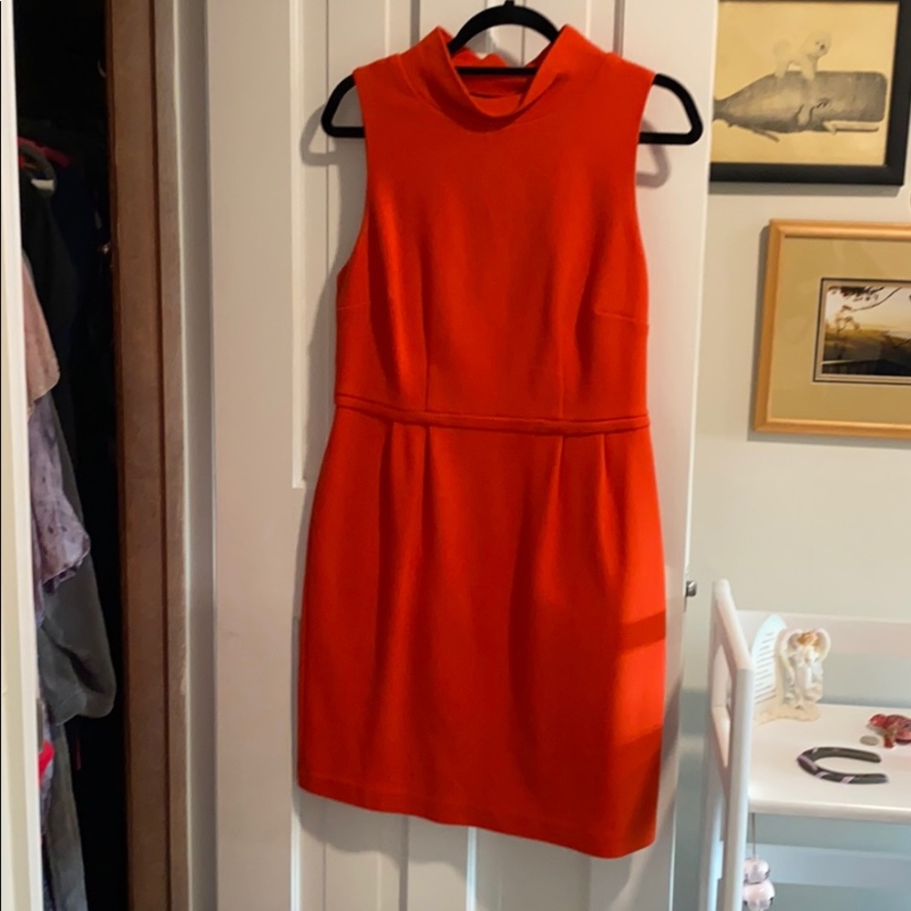Boden bright orange sleeveless dress
